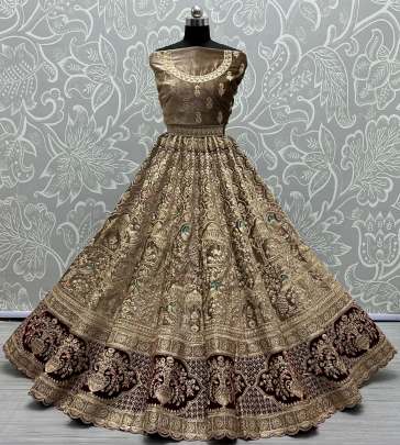 Zari Work With Designer Velvet Embroidery Lehenga Choli Gujju Fashions Designer Lehnga Choli