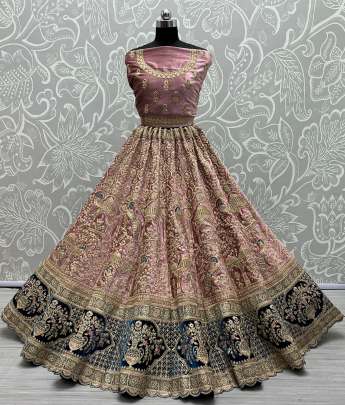 Zari Work With Designer Velvet Embroidery Lehenga Choli Gujju Fashions Designer Lehnga Choli