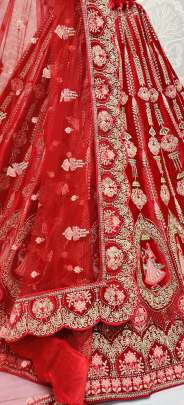 Zircon Diamond and Sequence Work Velvet Designer Lehenga Choli Gujju Fashions Designer Lehnga Choli